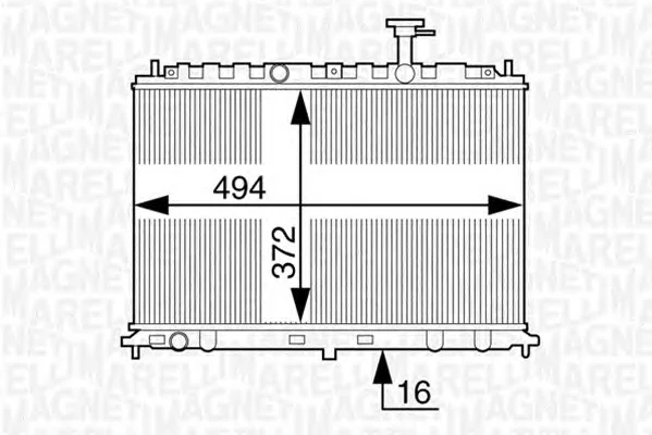 350213128300 MAGNETI MARELLI Радиатор охлаждения двигателя (фото 1)