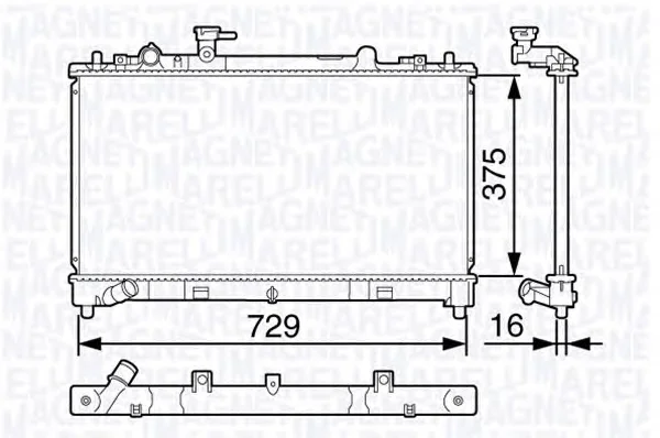 350213134800 MAGNETI MARELLI Радиатор охлаждения двигателя (фото 1)