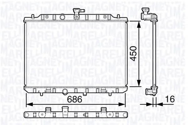 350213135700 MAGNETI MARELLI Радиатор охлаждения двигателя (фото 1)