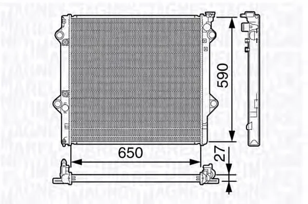 350213137400 MAGNETI MARELLI Радиатор охлаждения двигателя (фото 1)