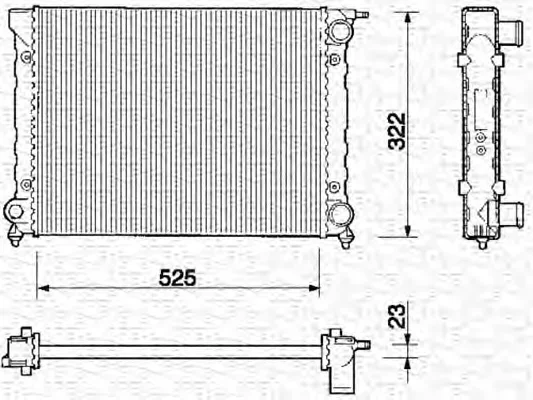 350213203000 MAGNETI MARELLI Радиатор охлаждения двигателя (фото 1)