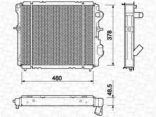 350213227000 MAGNETI MARELLI Радиатор охлаждения двигателя (фото 1)