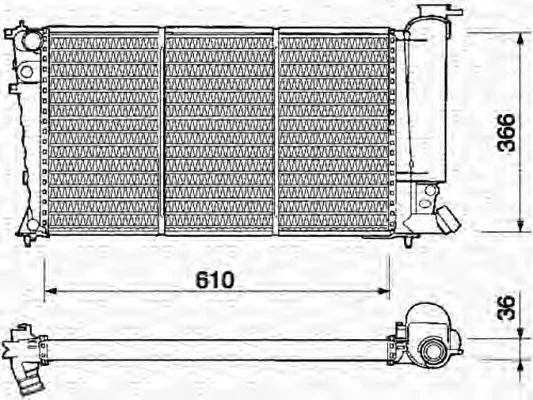 350213312000 MAGNETI MARELLI Радиатор охлаждения двигателя (фото 1)