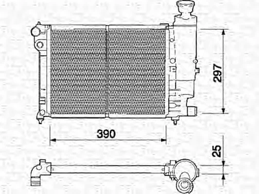 350213328000 MAGNETI MARELLI Радиатор охлаждения двигателя (фото 1)