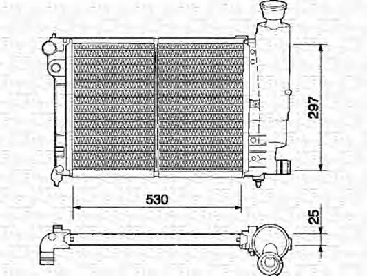 350213329000 MAGNETI MARELLI Радиатор охлаждения двигателя (фото 1)
