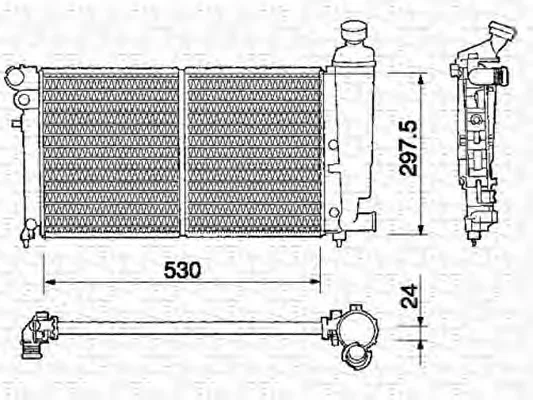 350213372000 MAGNETI MARELLI Радиатор охлаждения двигателя (фото 1)