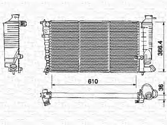 350213376000 MAGNETI MARELLI Радиатор охлаждения двигателя (фото 1)