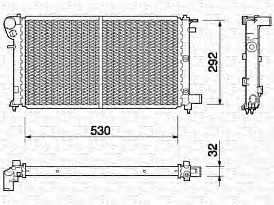 350213375000 MAGNETI MARELLI Радиатор охлаждения двигателя (фото 1)