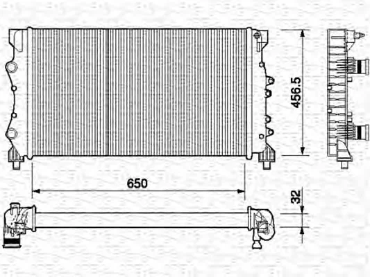 350213380000 MAGNETI MARELLI Радиатор охлаждения двигателя (фото 1)