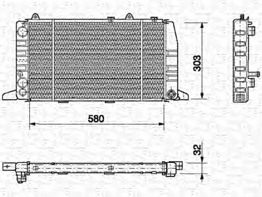 350213400000 MAGNETI MARELLI Радиатор охлаждения двигателя (фото 1)