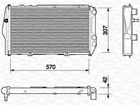 350213402000 MAGNETI MARELLI Радиатор охлаждения двигателя (фото 1)