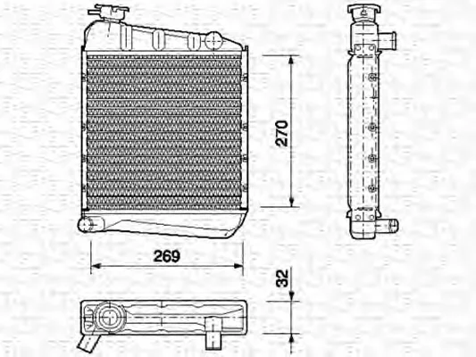 350213410000 MAGNETI MARELLI Радиатор охлаждения двигателя (фото 1)