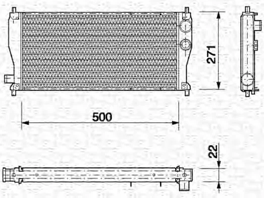 350213411000 MAGNETI MARELLI Радиатор охлаждения двигателя (фото 1)