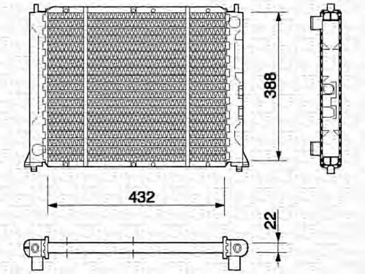 350213413000 MAGNETI MARELLI Радиатор охлаждения двигателя (фото 1)