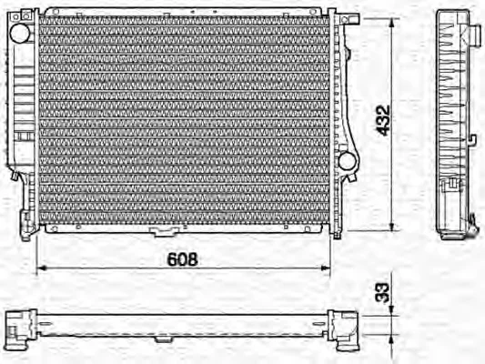 350213421000 MAGNETI MARELLI Радиатор охлаждения двигателя (фото 1)