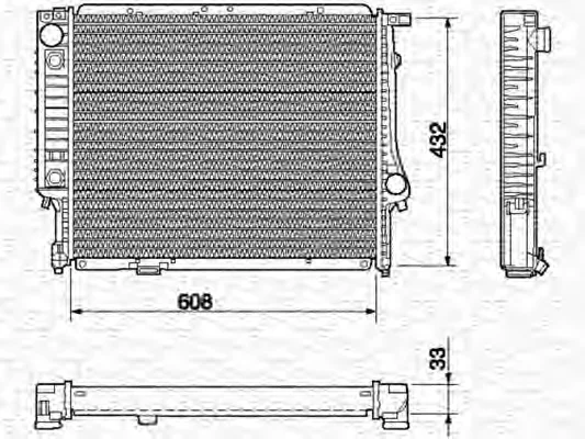 350213422000 MAGNETI MARELLI Радиатор охлаждения двигателя (фото 1)