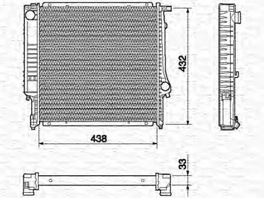 350213426000 MAGNETI MARELLI Радиатор охлаждения двигателя (фото 1)