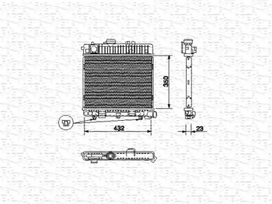 350213437000 MAGNETI MARELLI Радиатор охлаждения двигателя (фото 1)