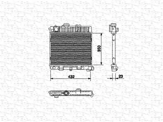 350213438000 MAGNETI MARELLI Радиатор охлаждения двигателя (фото 1)