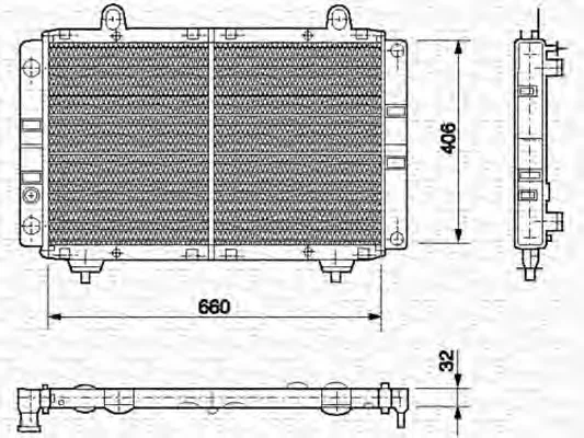 350213454000 MAGNETI MARELLI Радиатор охлаждения двигателя (фото 1)