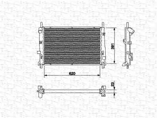 350213510000 MAGNETI MARELLI Радиатор охлаждения двигателя (фото 1)