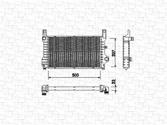 350213511000 MAGNETI MARELLI Радиатор охлаждения двигателя (фото 1)