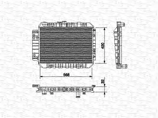 350213516000 MAGNETI MARELLI Радиатор охлаждения двигателя (фото 1)
