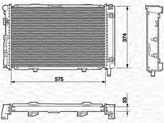 350213538000 MAGNETI MARELLI Радиатор охлаждения двигателя (фото 1)