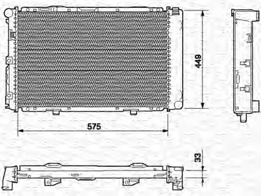 350213543000 MAGNETI MARELLI Радиатор охлаждения двигателя (фото 1)