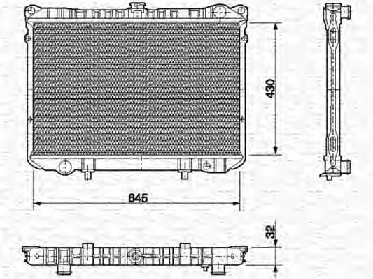 350213555000 MAGNETI MARELLI Радиатор охлаждения двигателя (фото 1)