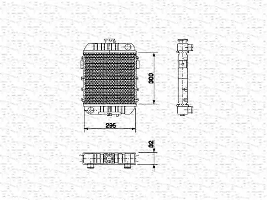 350213557000 MAGNETI MARELLI Радиатор охлаждения двигателя (фото 1)