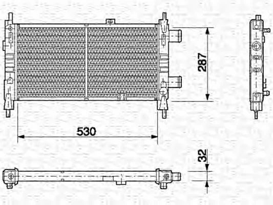 350213582000 MAGNETI MARELLI Радиатор охлаждения двигателя (фото 1)