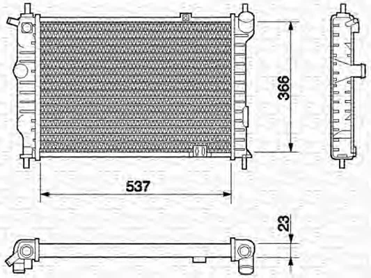 350213585000 MAGNETI MARELLI Радиатор охлаждения двигателя (фото 1)