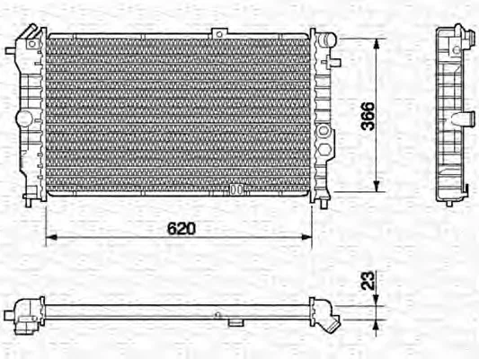 350213590000 MAGNETI MARELLI Радиатор охлаждения двигателя (фото 1)