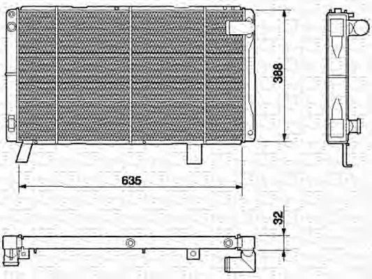 350213601000 MAGNETI MARELLI Радиатор охлаждения двигателя (фото 1)