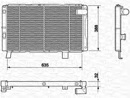 350213606000 MAGNETI MARELLI Радиатор охлаждения двигателя (фото 1)