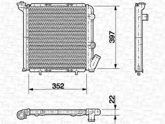 350213614000 MAGNETI MARELLI Радиатор охлаждения двигателя (фото 1)