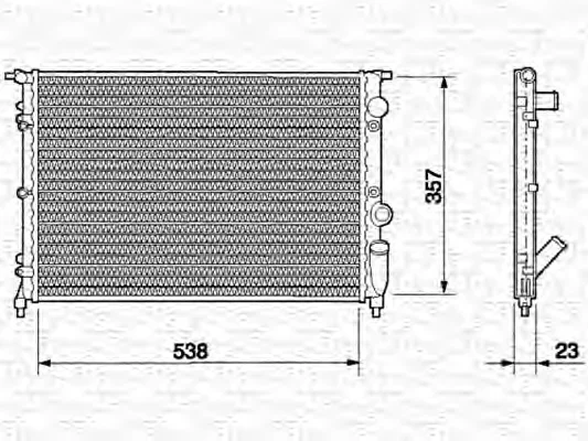 350213623000 MAGNETI MARELLI Радиатор охлаждения двигателя (фото 1)