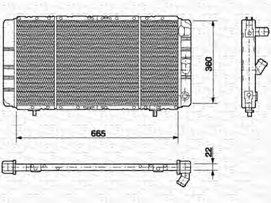 350213624000 MAGNETI MARELLI Радиатор охлаждения двигателя (фото 1)