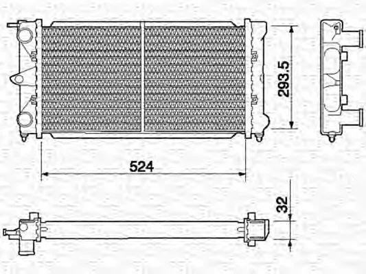 350213645000 MAGNETI MARELLI Радиатор охлаждения двигателя (фото 1)