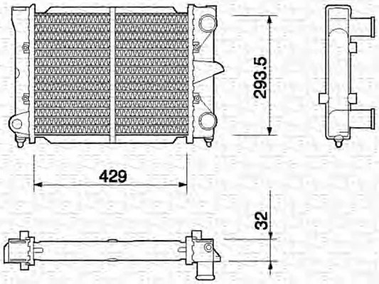 350213646000 MAGNETI MARELLI Радиатор охлаждения двигателя (фото 1)