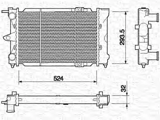 350213651000 MAGNETI MARELLI Радиатор охлаждения двигателя (фото 1)