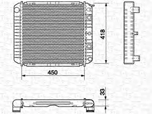 350213659000 MAGNETI MARELLI Радиатор охлаждения двигателя (фото 1)