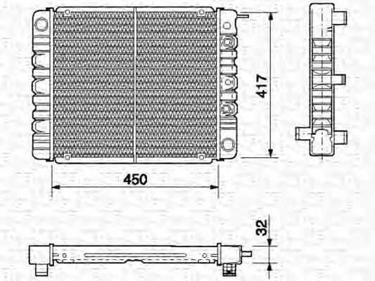 350213664000 MAGNETI MARELLI Радиатор охлаждения двигателя (фото 1)