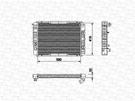 350213665000 MAGNETI MARELLI Радиатор охлаждения двигателя (фото 1)