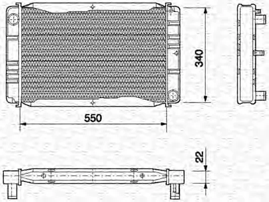 350213668000 MAGNETI MARELLI Радиатор охлаждения двигателя (фото 1)