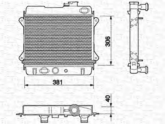 350213669000 MAGNETI MARELLI Радиатор охлаждения двигателя (фото 1)