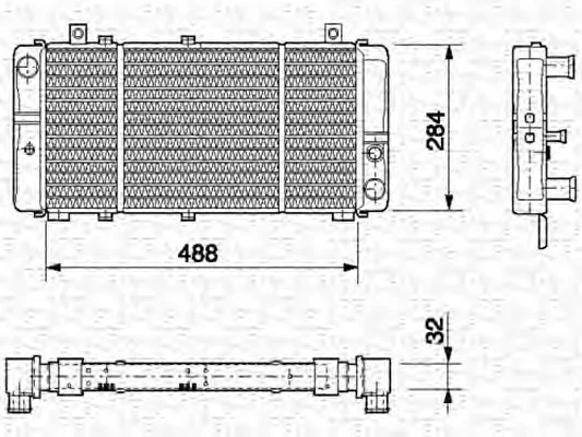 350213671000 MAGNETI MARELLI Радиатор охлаждения двигателя (фото 1)