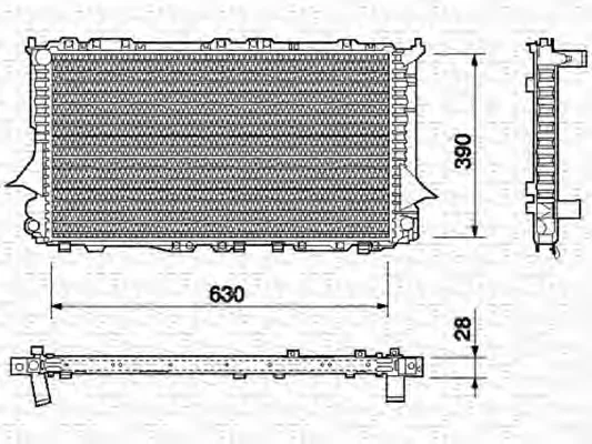 350213689000 MAGNETI MARELLI Радиатор охлаждения двигателя (фото 1)