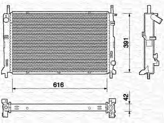 350213716000 MAGNETI MARELLI Радиатор охлаждения двигателя (фото 1)